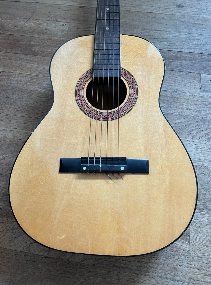 Vintage Acoustic Guitar, Handmade 1970s Model
